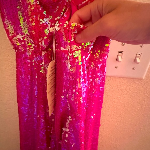NWTs Pink Bling Sequin southern fried chics sexy dress - Picture 7 of 10